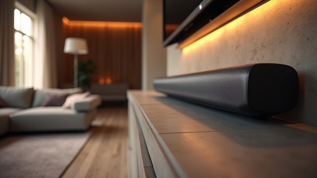 soundbar and soundproof wall