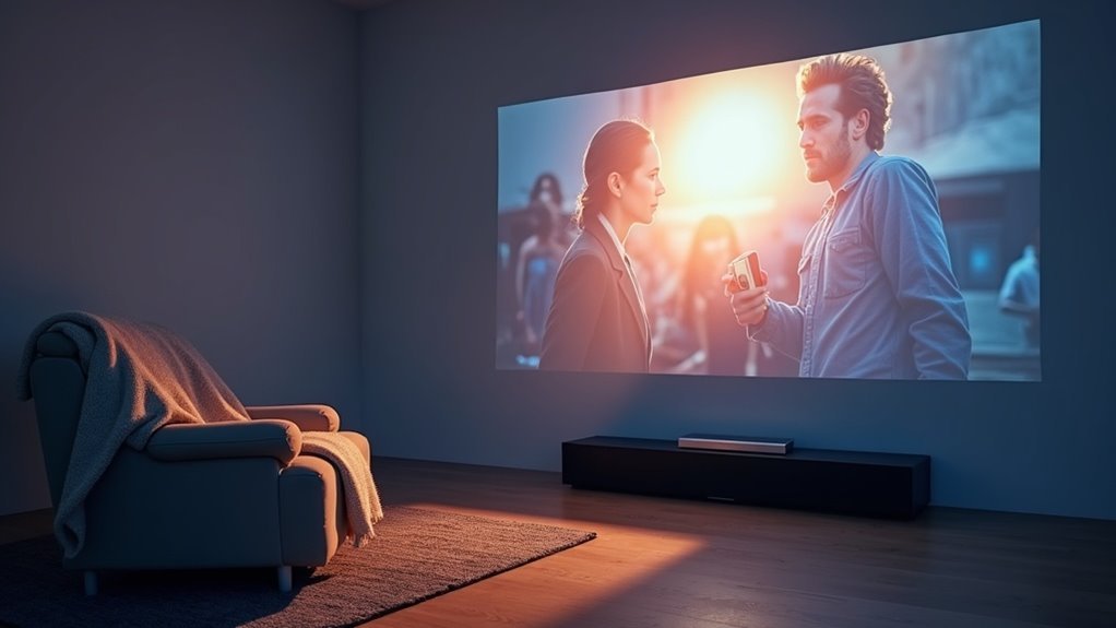soundbar and travel projector